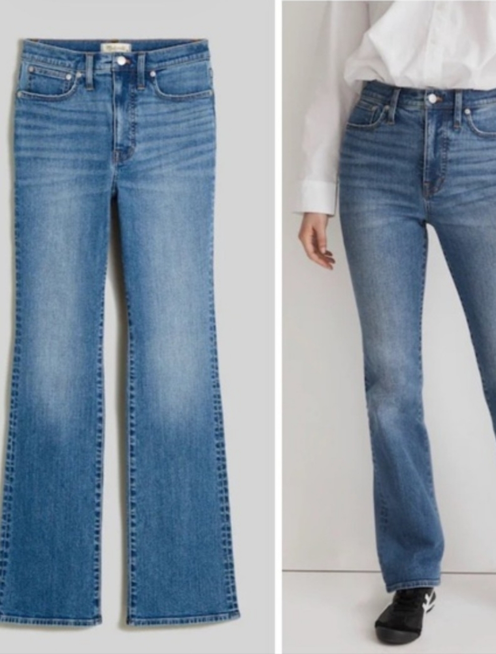 Madewell Jeans Women High Rise Flare Skiny Leg Medium Wash Size 33